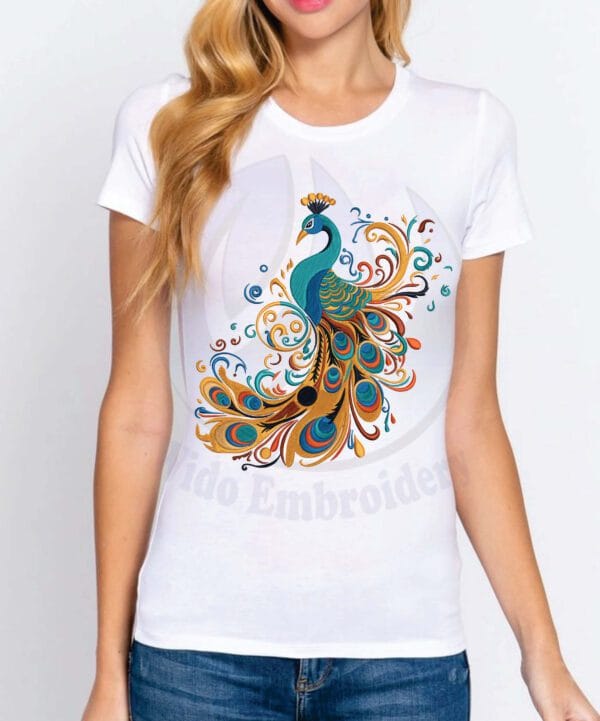 peacock embroidery design from widoembroidery.com (