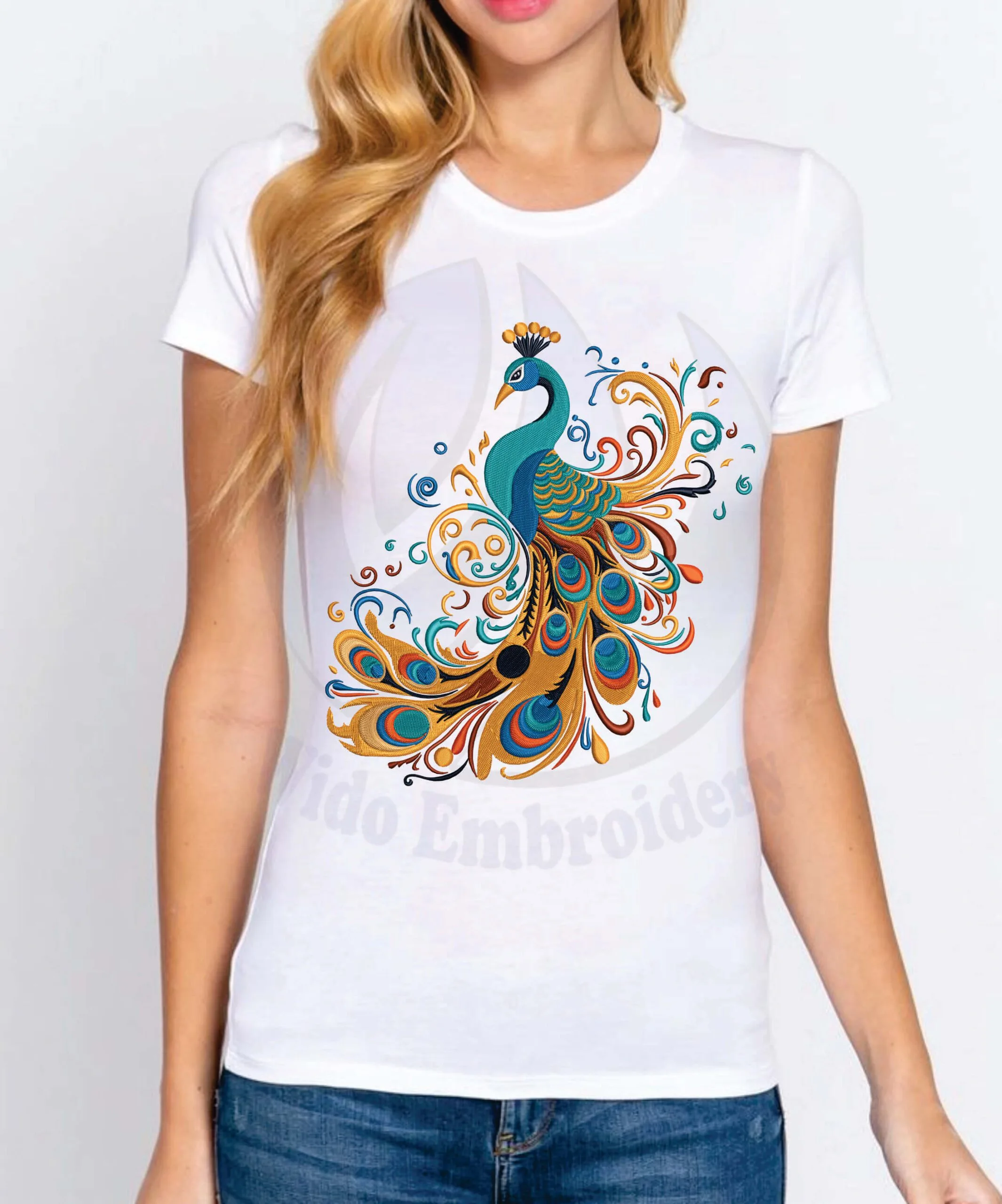 peacock embroidery design from widoembroidery.com (