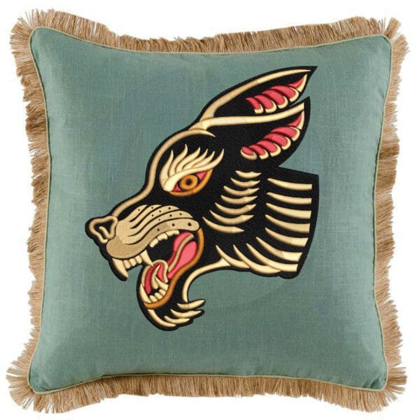 wolf head embroidery design from widoembroidery.com (
