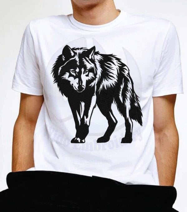 wolf machine embroidery design from widoembroidery.com