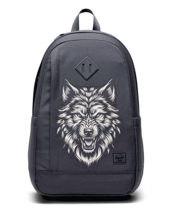 wolf white border embroidery design from widoembroidery.com