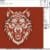 wolf white border embroidery design from widoembroidery.com