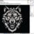 wolf white face embroidery design from widoembroidery.com