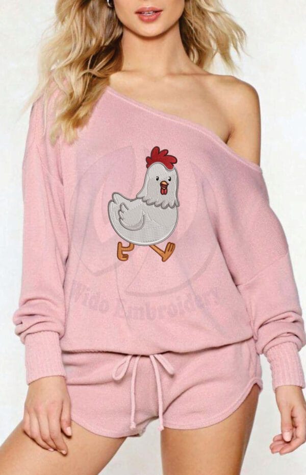 Chicken embroidery design from widoembroidery.com