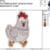 Chicken patch embroidery design from widoembroidery.com