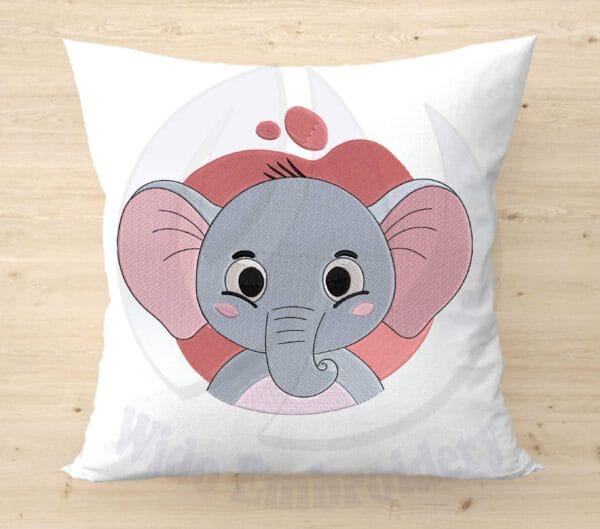 Elephant embroidery design from widoembroidery.com