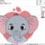Elephant embroidery design from widoembroidery.com