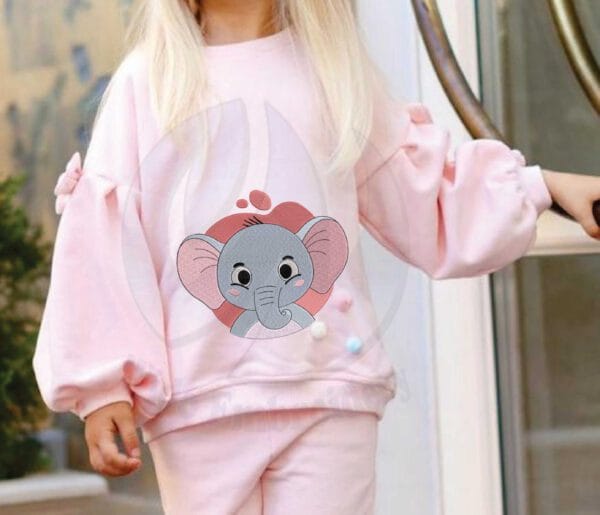 Elephant embroidery design from widoembroidery.com