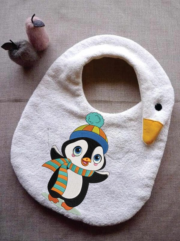 Penguin machine embroidery design from widoembroidery.com