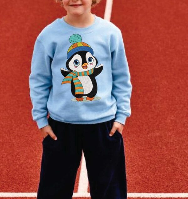 Penguin machine embroidery design from widoembroidery.com