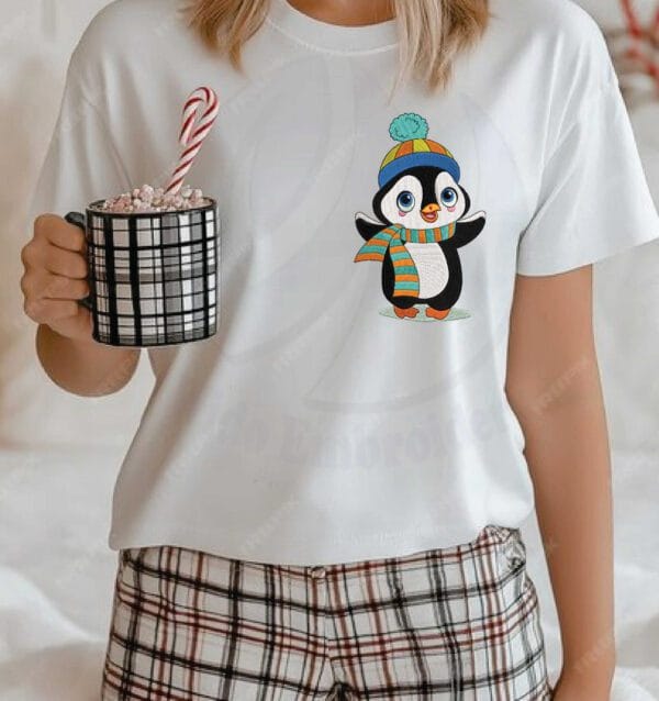 Penguin machine embroidery design from widoembroidery.com