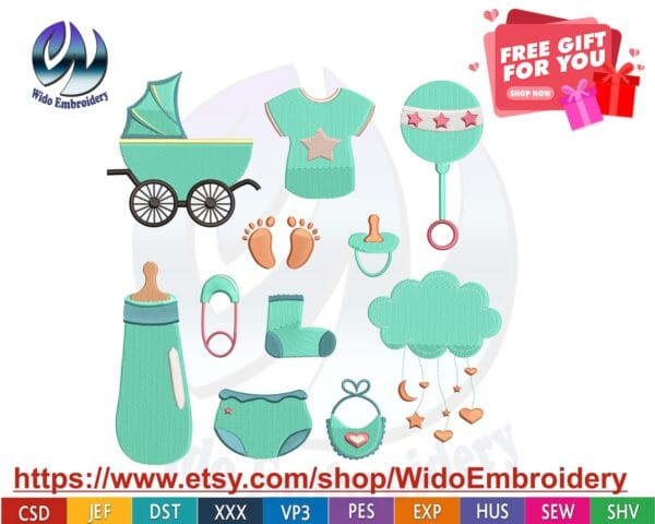 Baby Embroidery Design