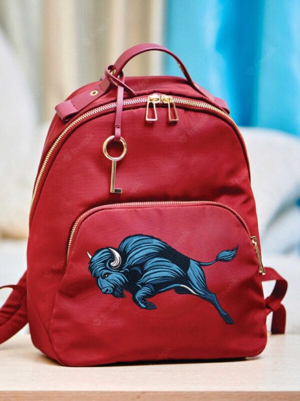 bull embroidery design from widoembroidery.com