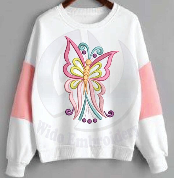 butterfly machine embroidery design from widoembroidery.com