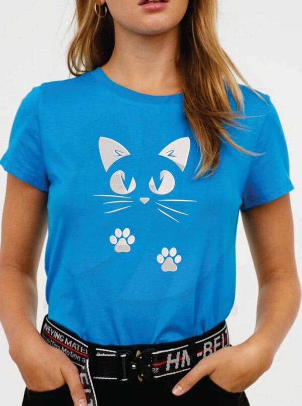 cat machine embroidery design from widoembroidery.com