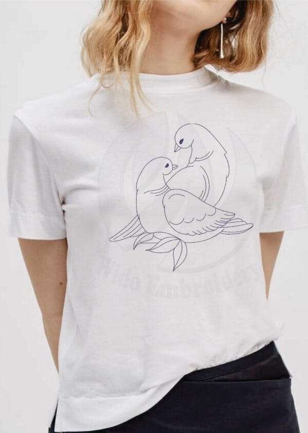 dove couple embroidery design from widoembroidery.com