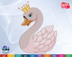 duck embroidery design from widoembroidery.com