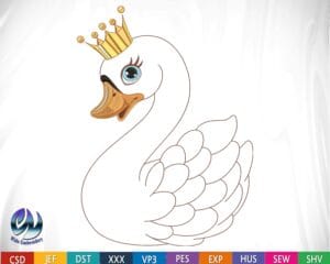 duck semi embroidery design from widoembroidery.com