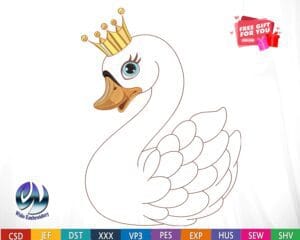 Duck embroidery design