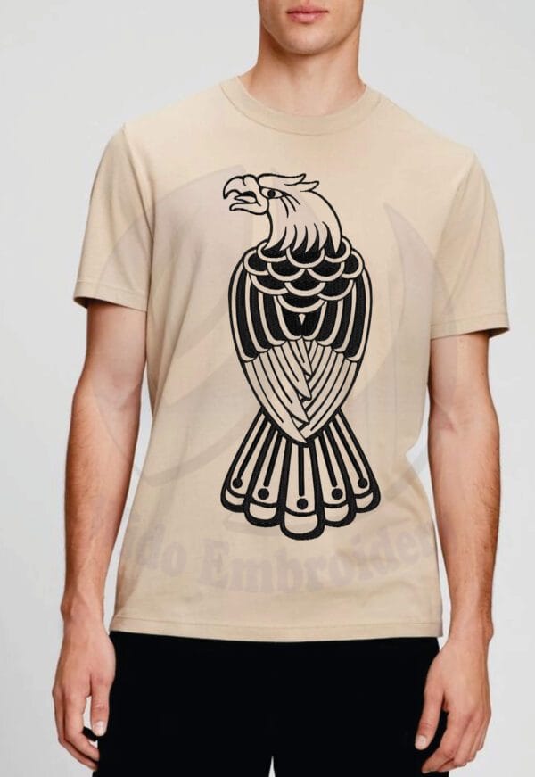 eagle black embroidery design from widoembroidery.com