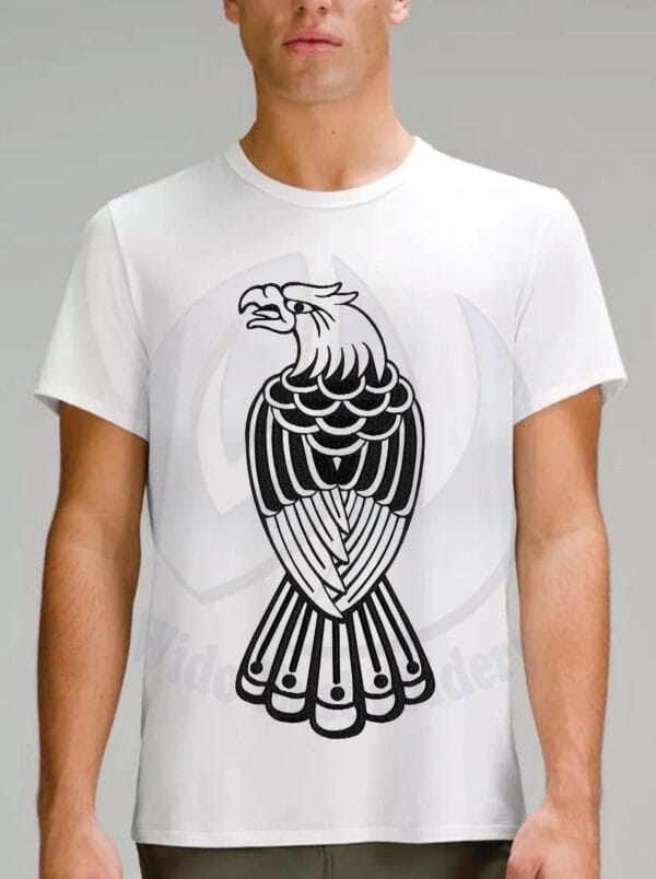 eagle black embroidery design from widoembroidery.com