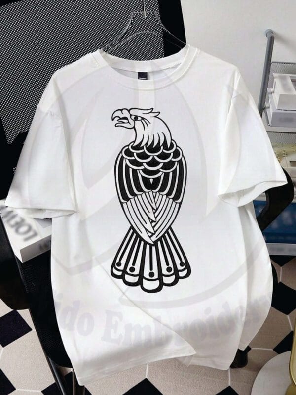 eagle black embroidery design from widoembroidery.com