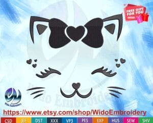 Cat Embroidery Design