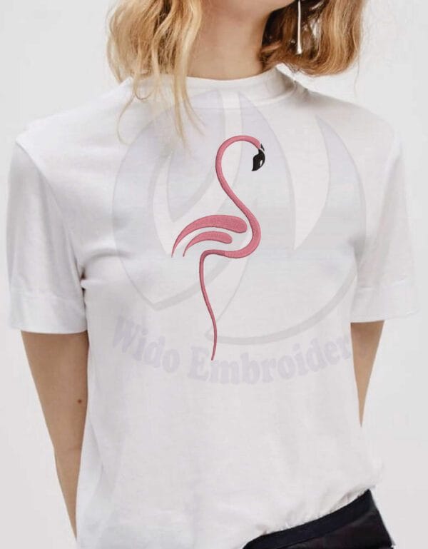 flamingo embroidery design from widoembroidery.com