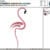 flamingo embroidery design from widoembroidery.com
