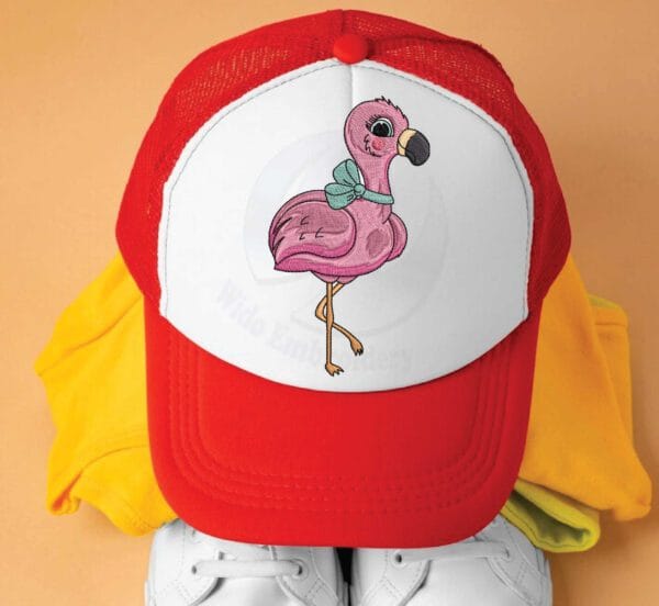flamingo machine embroidery design from widoembroidery.com