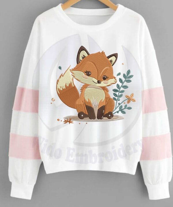 fox embroidery design from widoembroidery.com