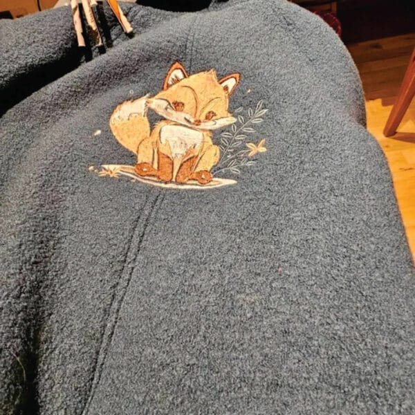 fox embroidery design from widoembroidery.com