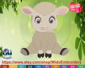 Llama Embroidery Design