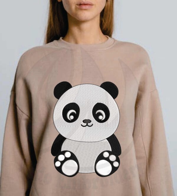 panda embroidery design from widoembroidery.com