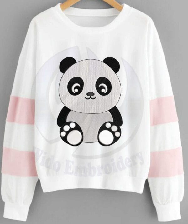 panda embroidery design from widoembroidery.com