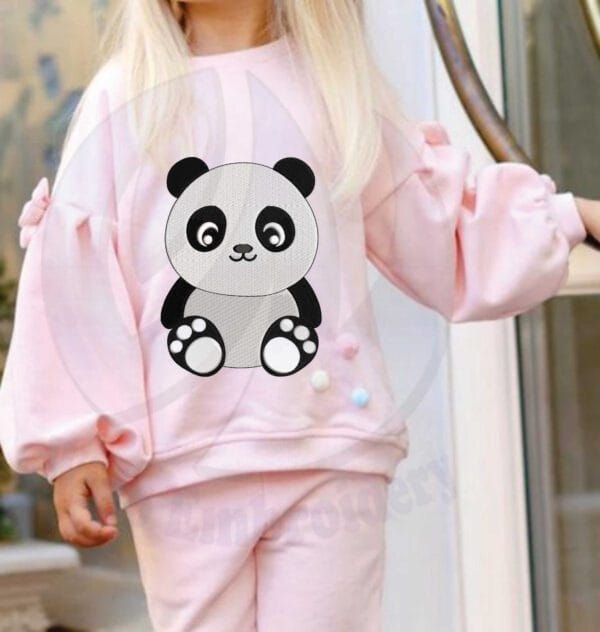 panda embroidery design from widoembroidery.com