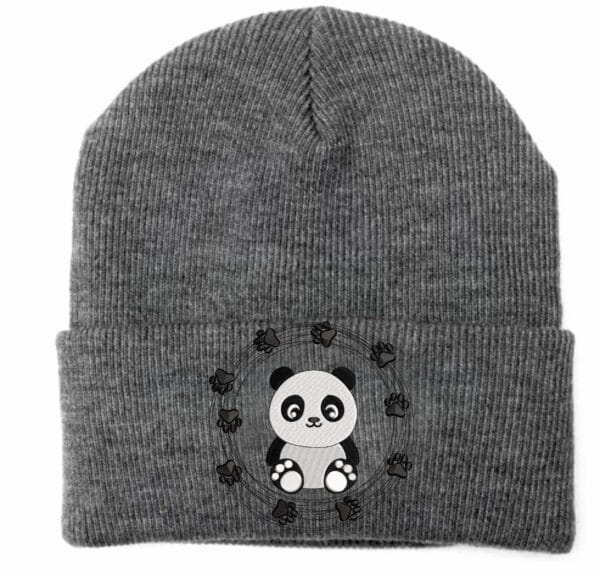 panda paw frame embroidery design from widoembroidery.com