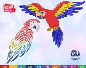 parrot EMBROIDERY design from widoembroidery.com