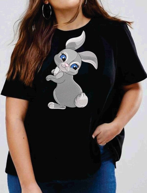 rabbit machine embroidery design from widoembroidery.com