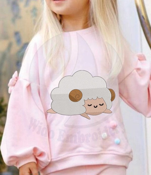 sheep embroidery design from widoembroidery.com