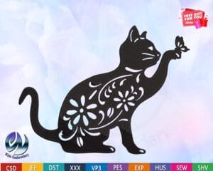 cat Machine Embroidery Design