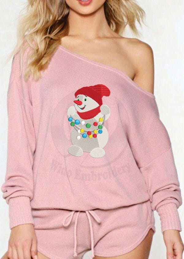 snowman embroidery design from widoembroidery.com