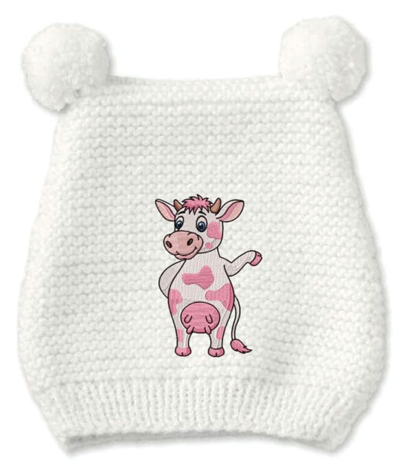 strawberry cow embroidery design from widoembroidery.com