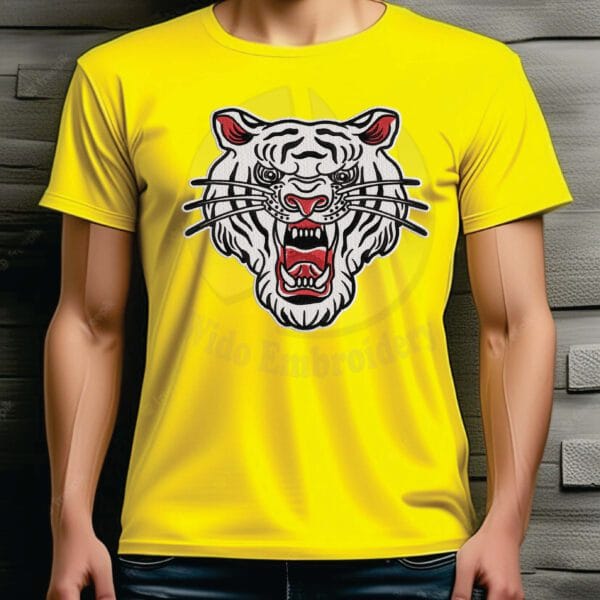 white tiger embroidery design from widoembroidery.com