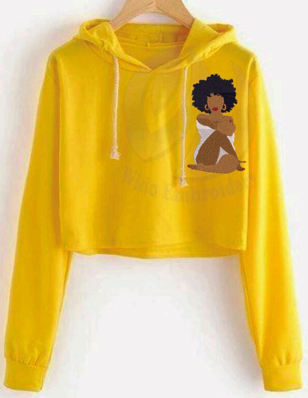 African Girl embroidery machine design from widoembroidery.com