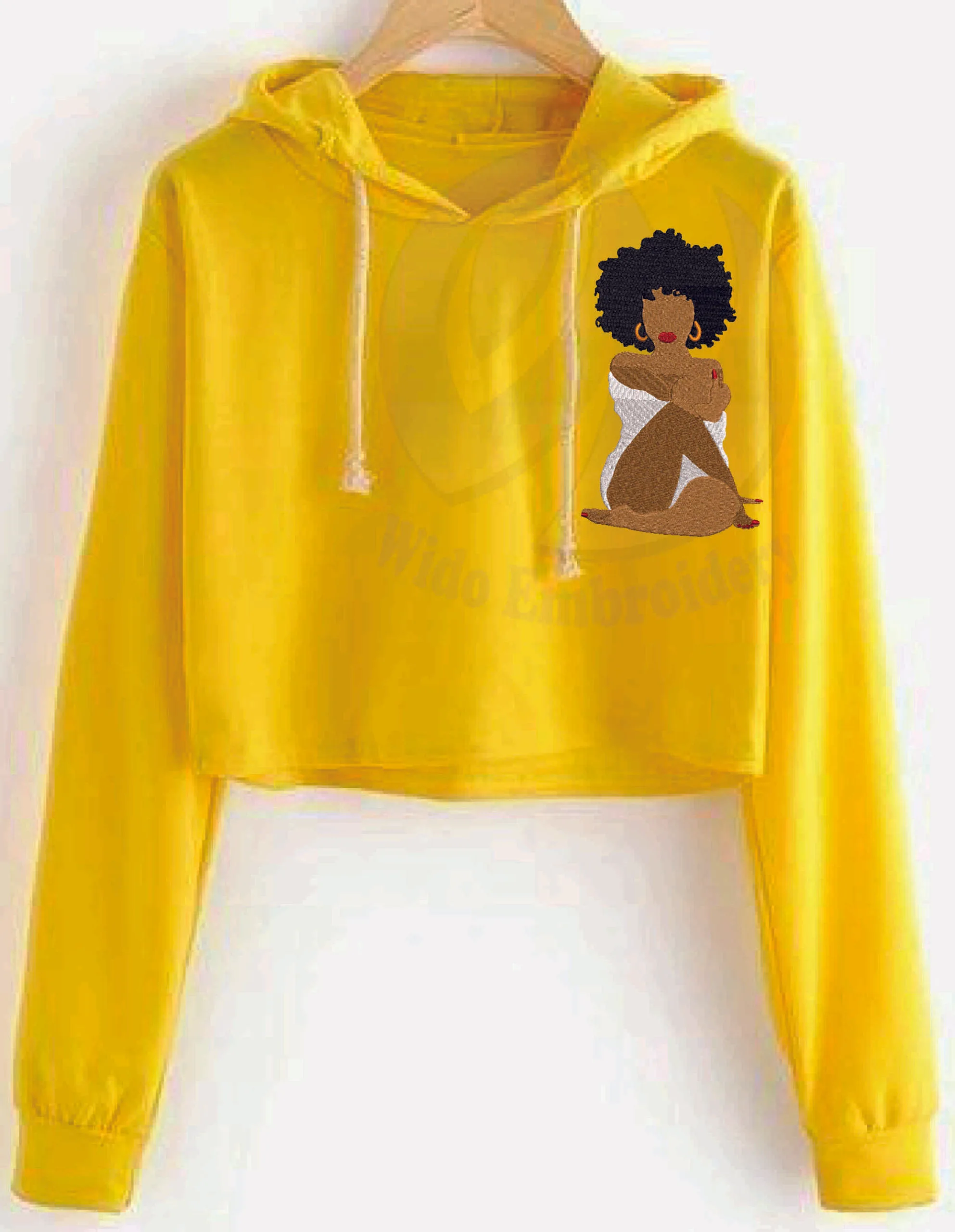 African Girl embroidery machine design from widoembroidery.com
