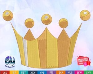Crown embroidery design from widoembroidery.com