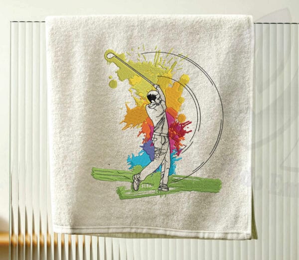 Golf player embroidery design from widoembroidery.com
