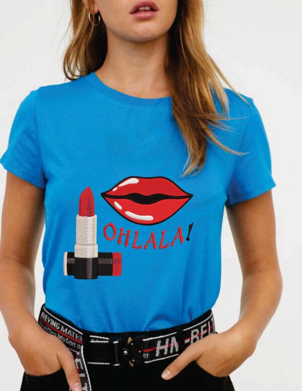 Ohlala Lipstick lips From WidoEmbroidery.com