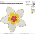 Plumeria rubra machine embroidery design from widoembroidery.com